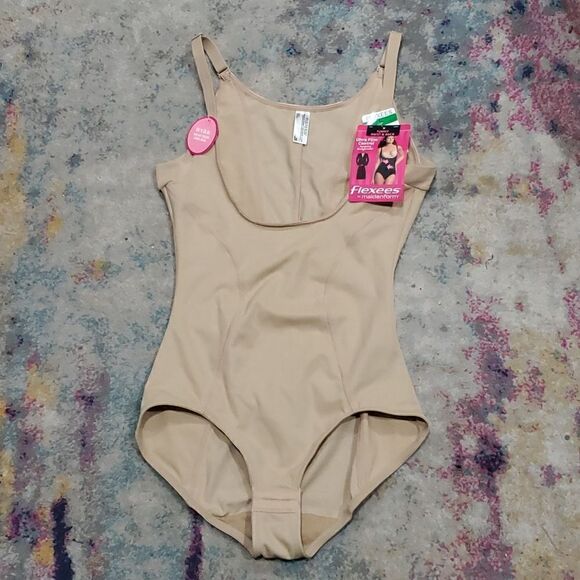 Flexees Ultra Firm Ultimate Tummy Control Torsette Bodybriefer in Nude Size L - Picture 3 of 13